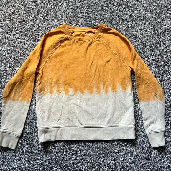 Athleta Yellow Orange Ombre Crew Neck Pullover Sweatshirt Size‎ XS - Picture 1 of 6